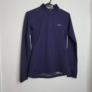 Columbia Omni-Heat Heavyweight 1/2 Zip Base Layer Top Purple Womens Small